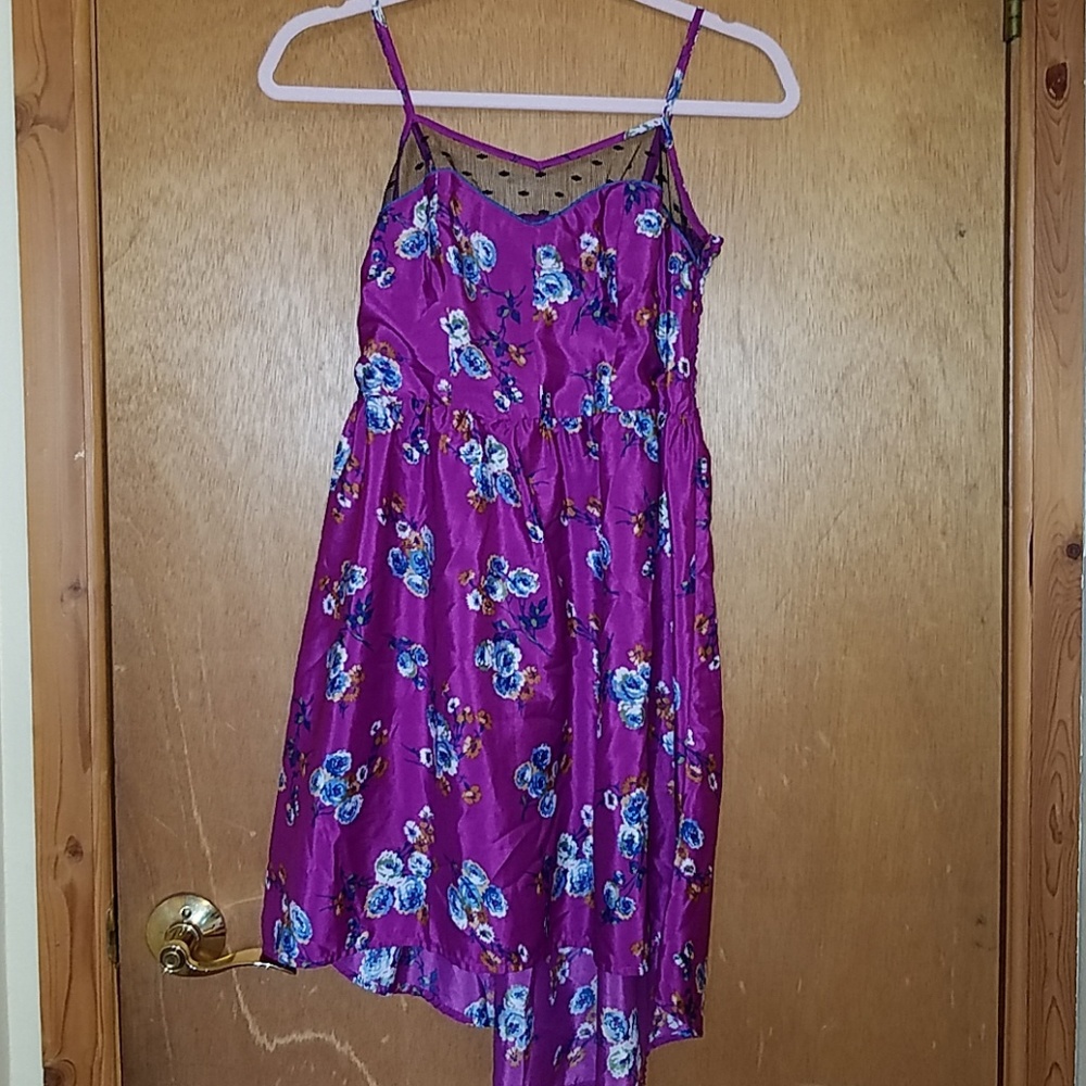 Purple floral dress